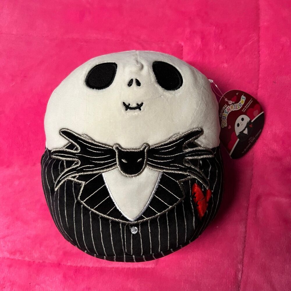 Squishmallows Nightmare Before Christmas 8" Jack Valentine Heart Plush Soft Toy